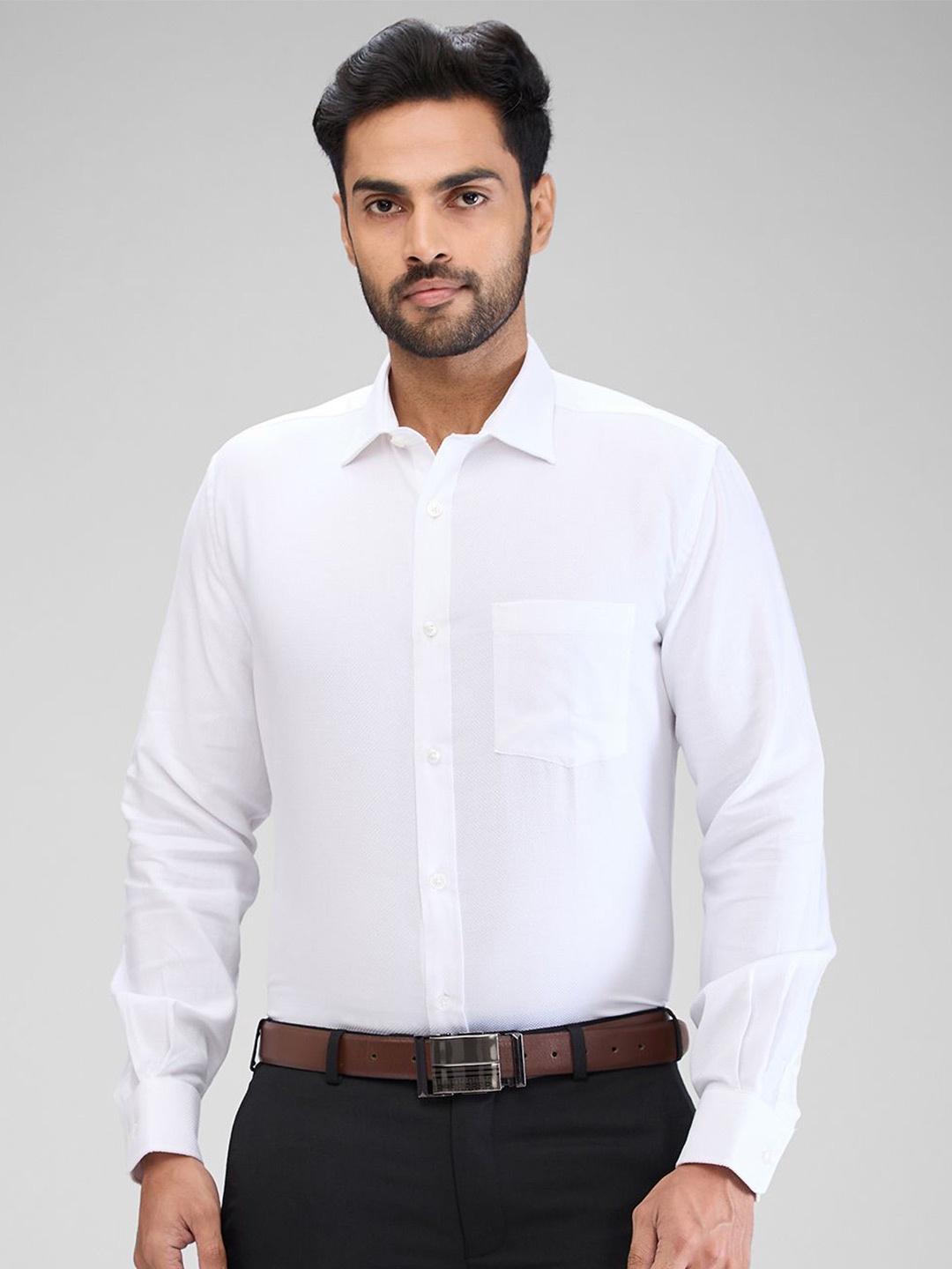 

Park Avenue Men Opaque Casual Shirt, White