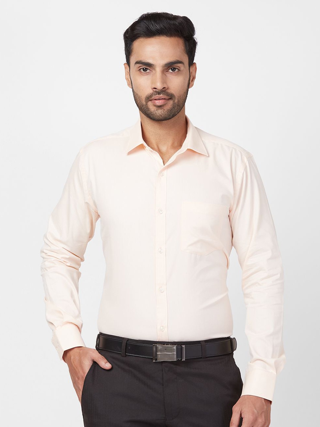 

Park Avenue Men Slim Fit Opaque Casual Shirt, Cream