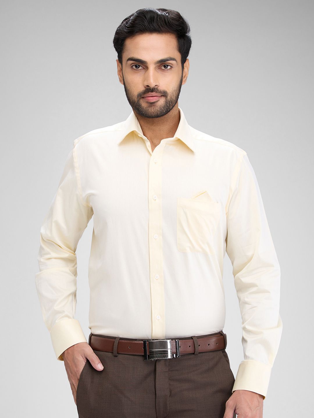 

Park Avenue Men Opaque Casual Shirt, Yellow