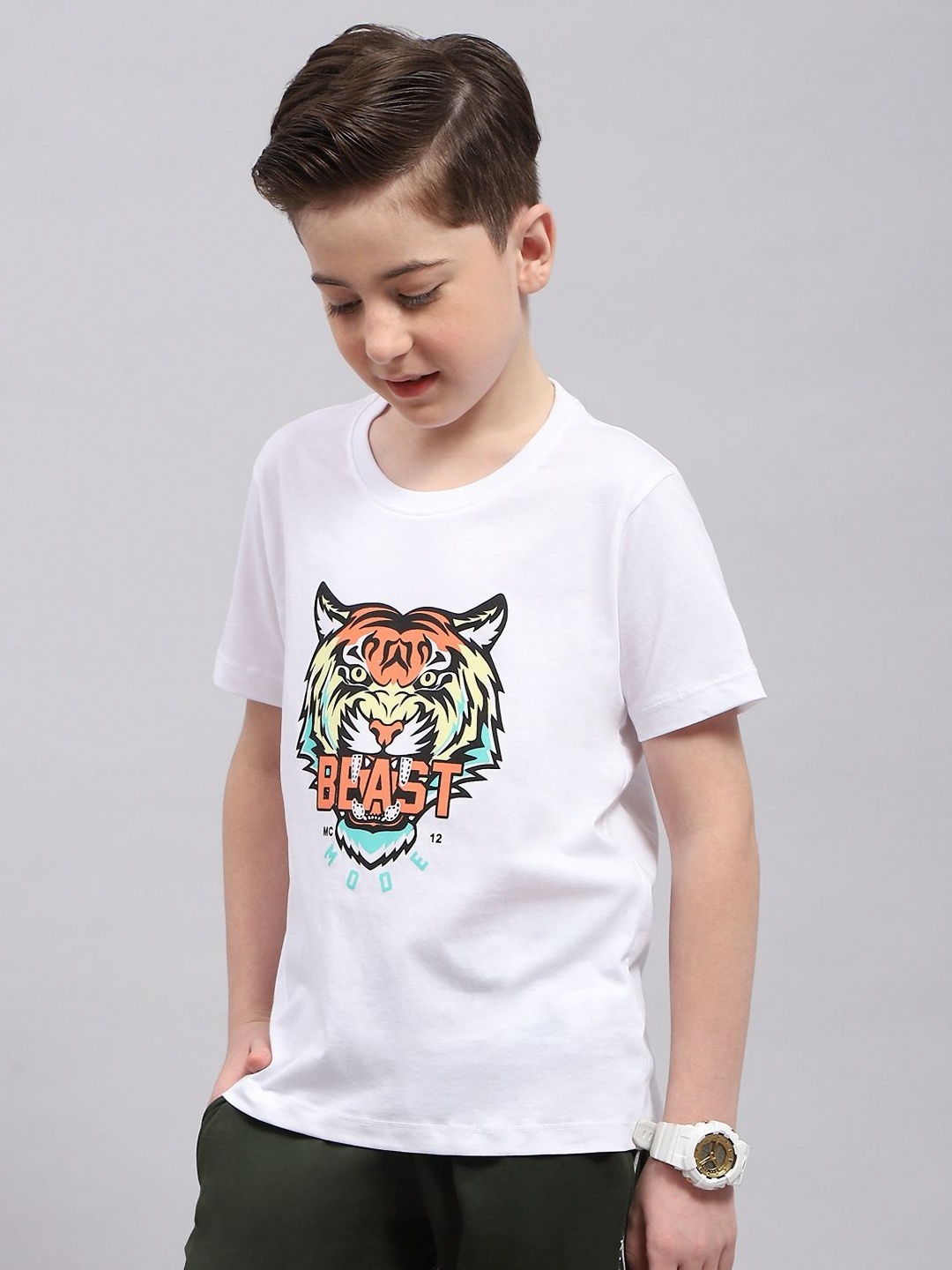 

Monte Carlo Boys Typography 2 Printed Applique T-shirt, Red