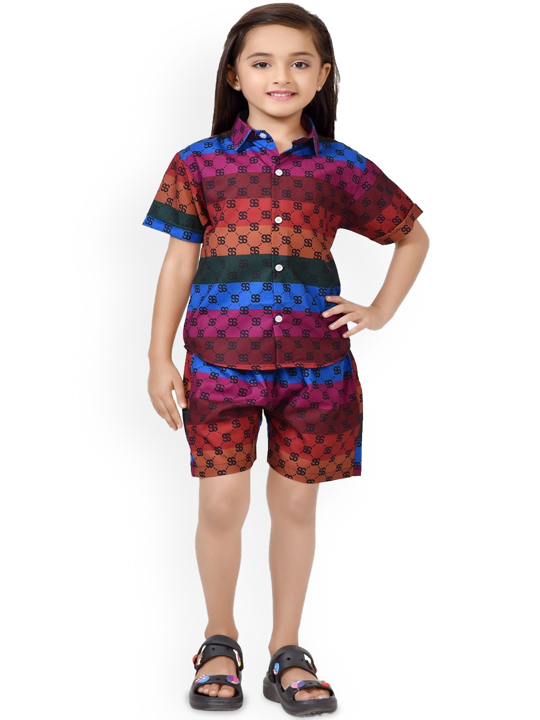 

BAESD Printed Pure Cotton Clothing Set, Brown