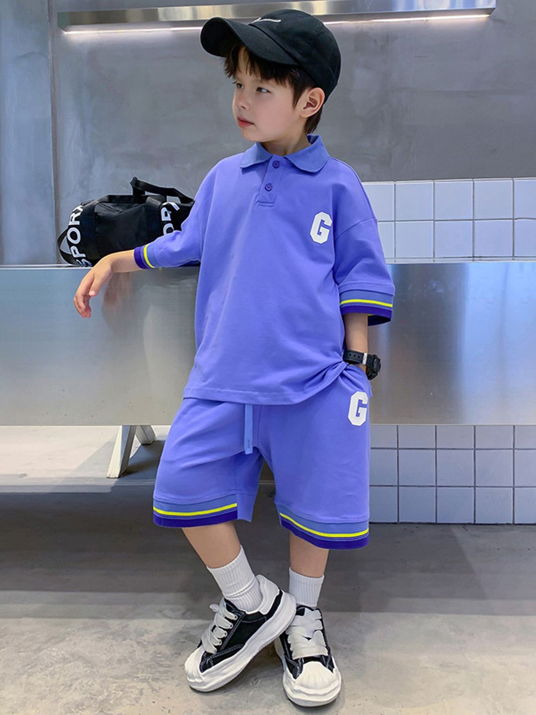 

INCLUD Boys Printed T-shirt With Shorts, Blue