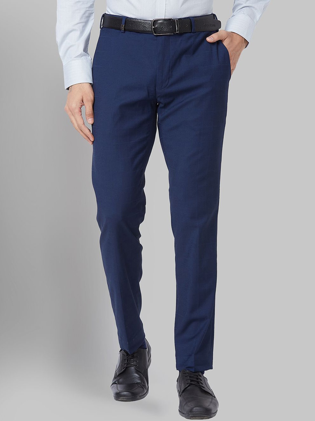 

Park Avenue Men Slim Fit Formal Trousers, Blue