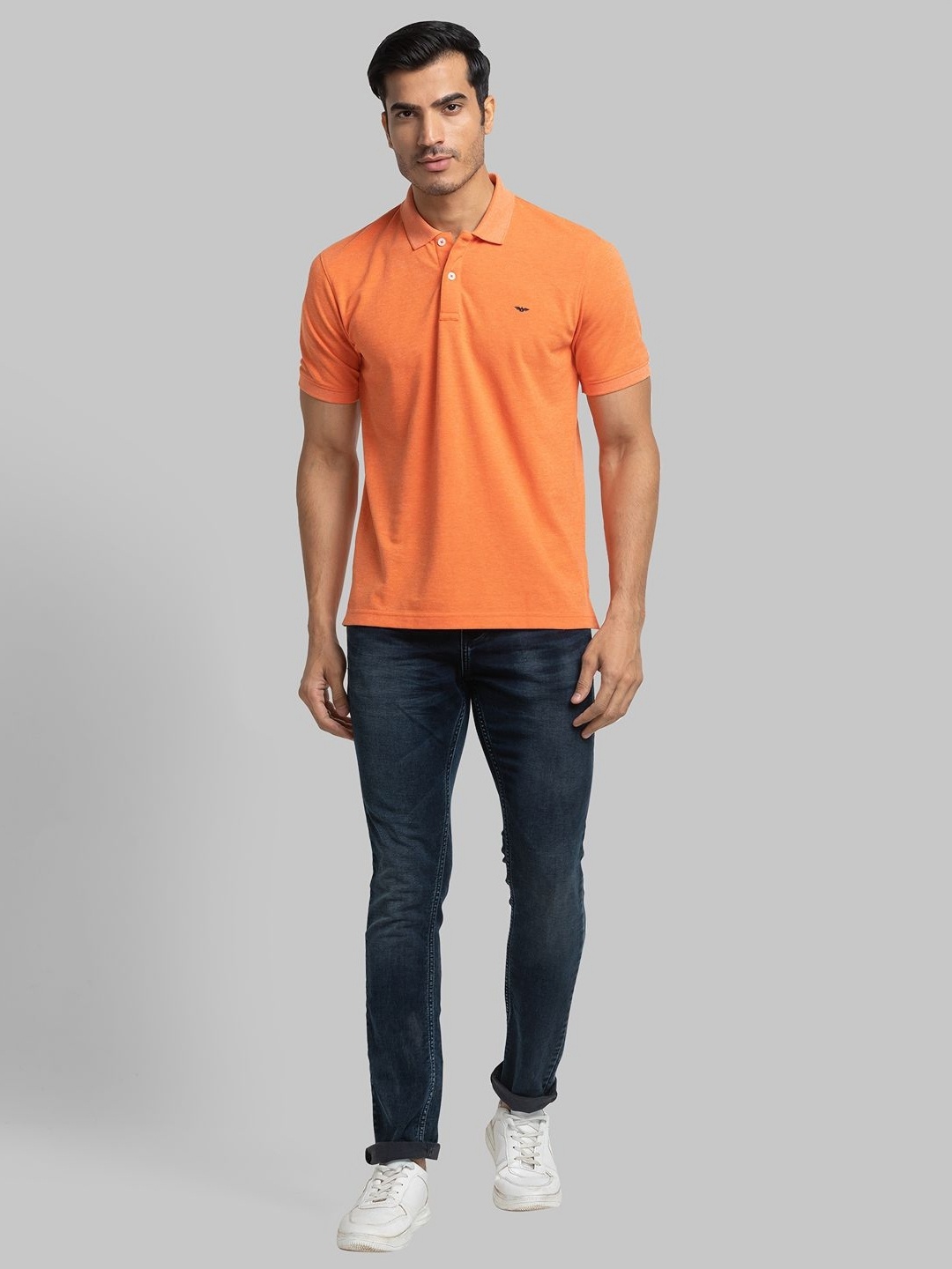 

Park Avenue Men Polo Collar Slim Fit T-shirt, Orange