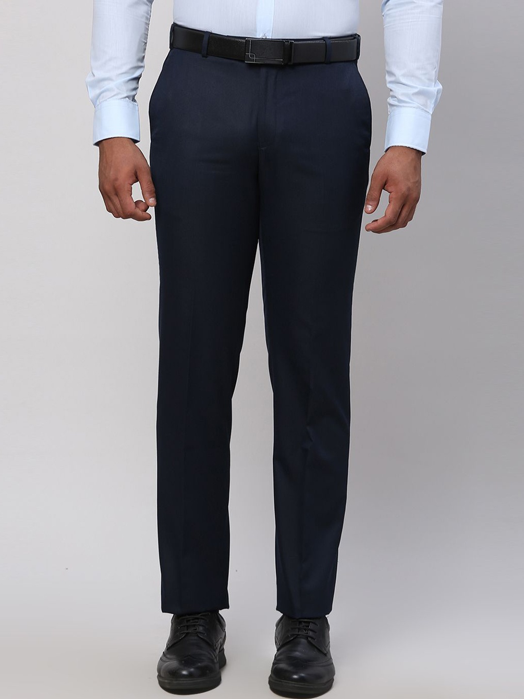 

Park Avenue Men Mid-Rise Formal Trousers, Blue