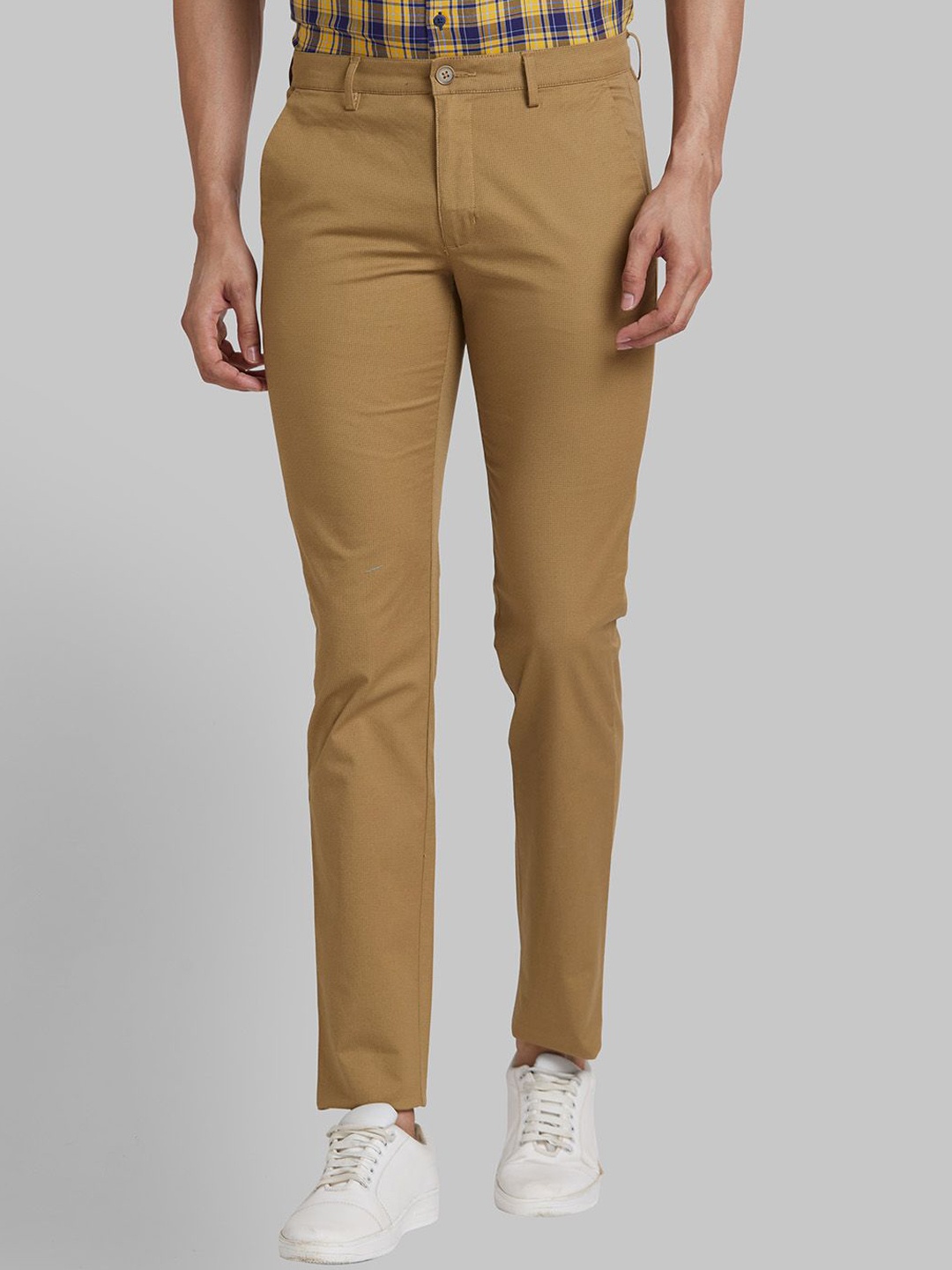

Park Avenue Men Slim Fit Trousers, Camel brown