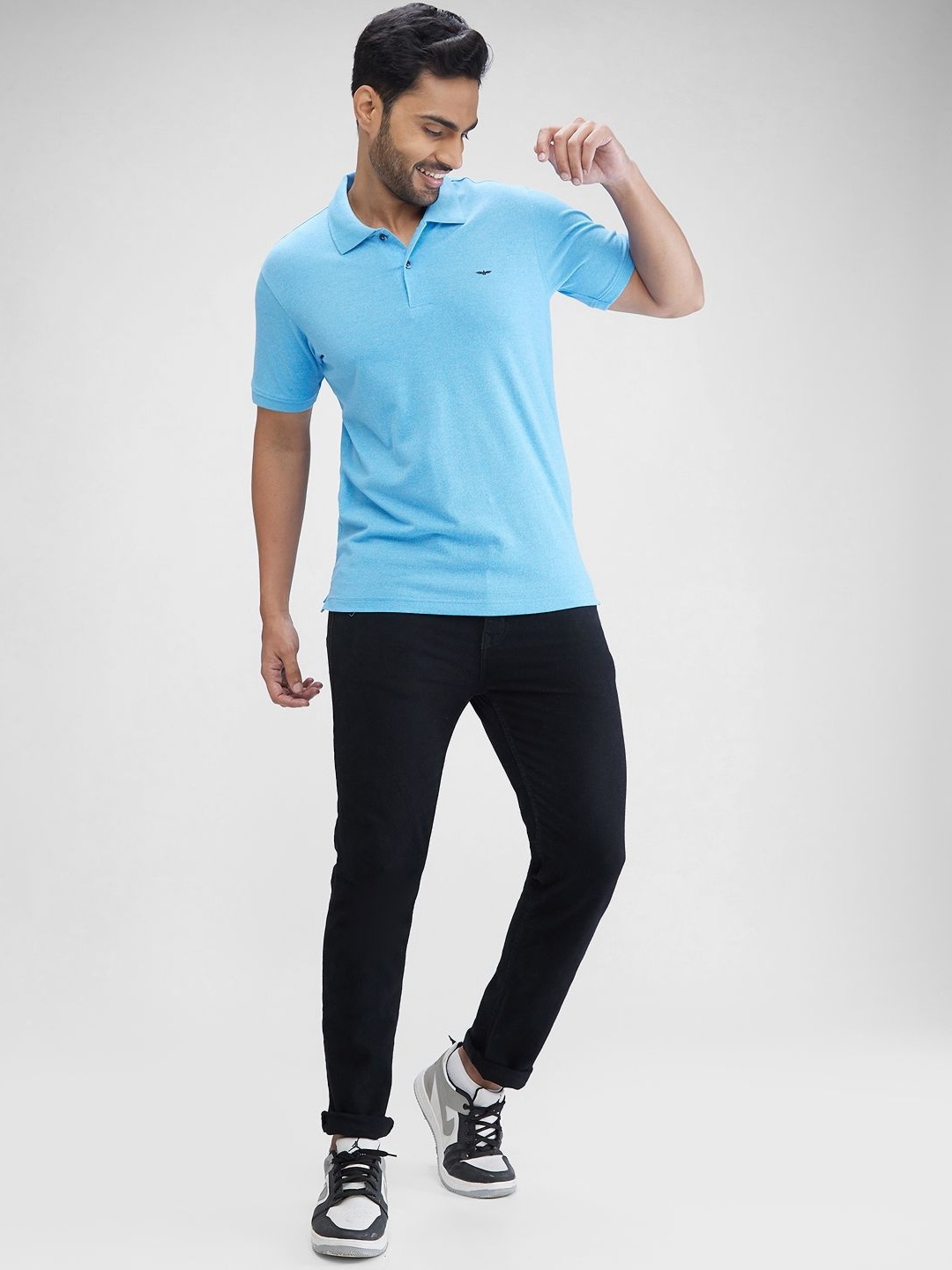 

Park Avenue Men Polo Collar Pockets T-shirt, Blue