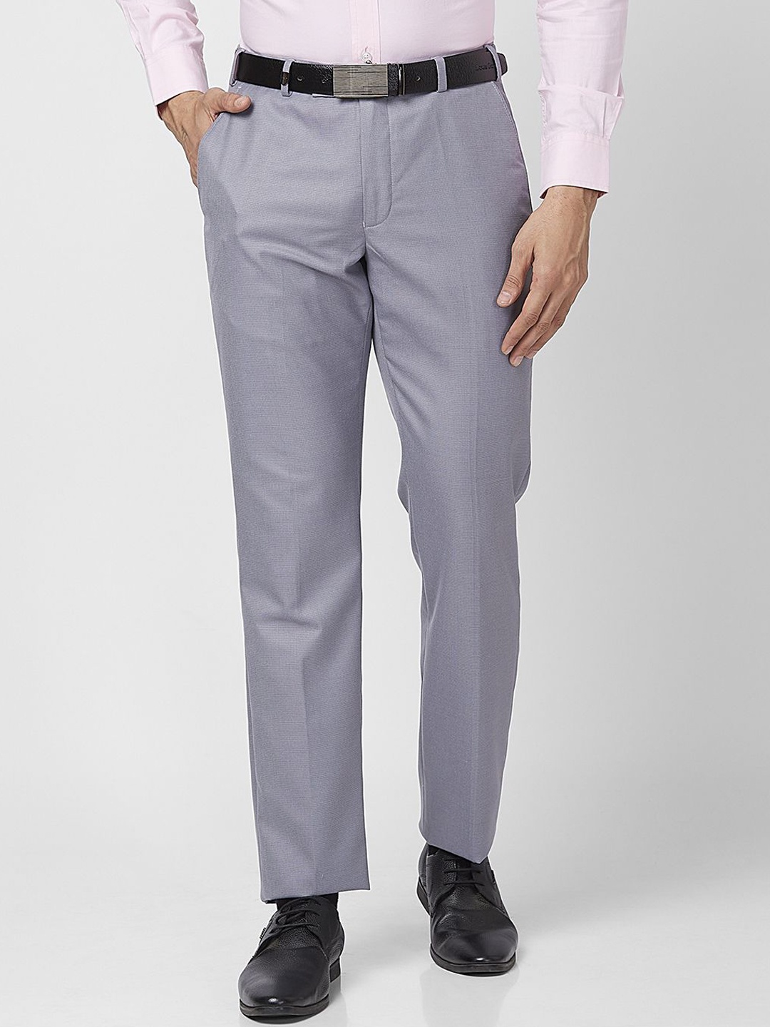 

Park Avenue Men Mid-Rise Formal Trousers, Grey