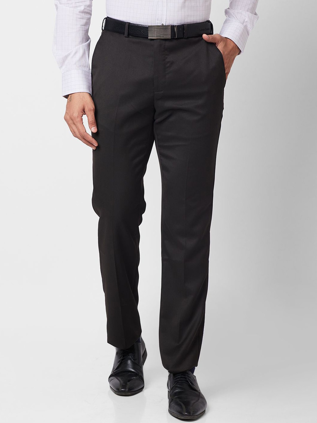 

Park Avenue Men Mid-Rise Formal Trousers, Brown