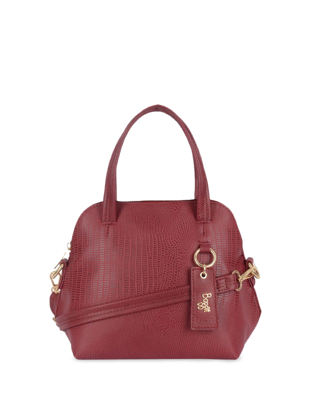 

Baggit Textured Structured Handheld Bag, Red
