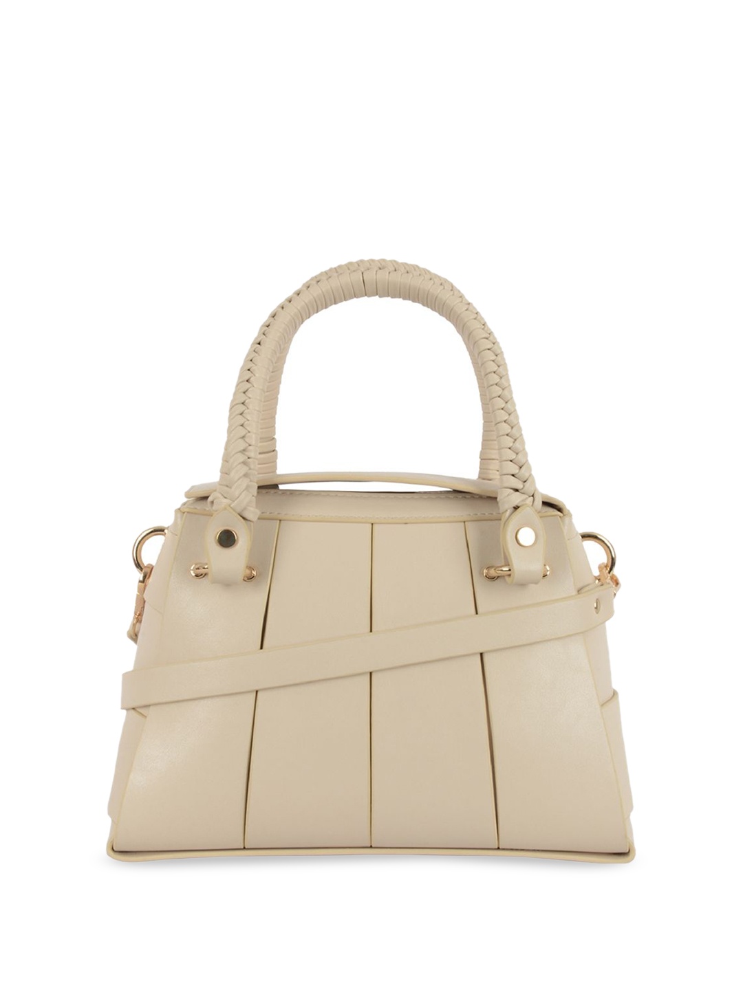 

Baggit Women Solid Structured Handheld Bag, Cream