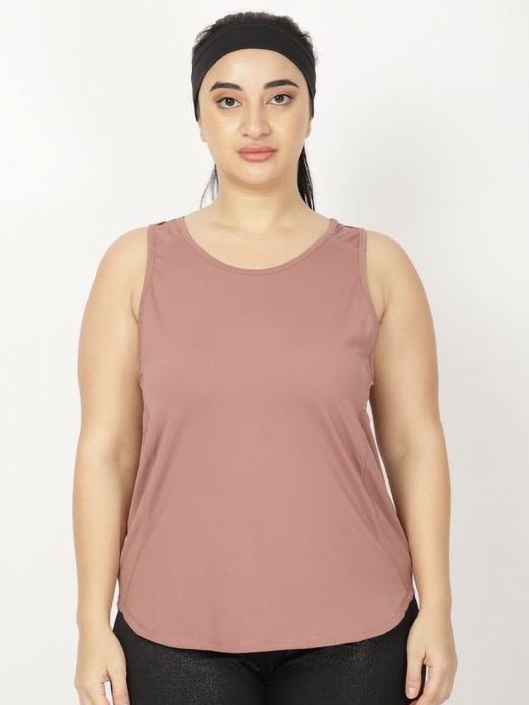 

STUDIOACTIV WomenSleeveless Solid Regular Fit Tshirt, Peach