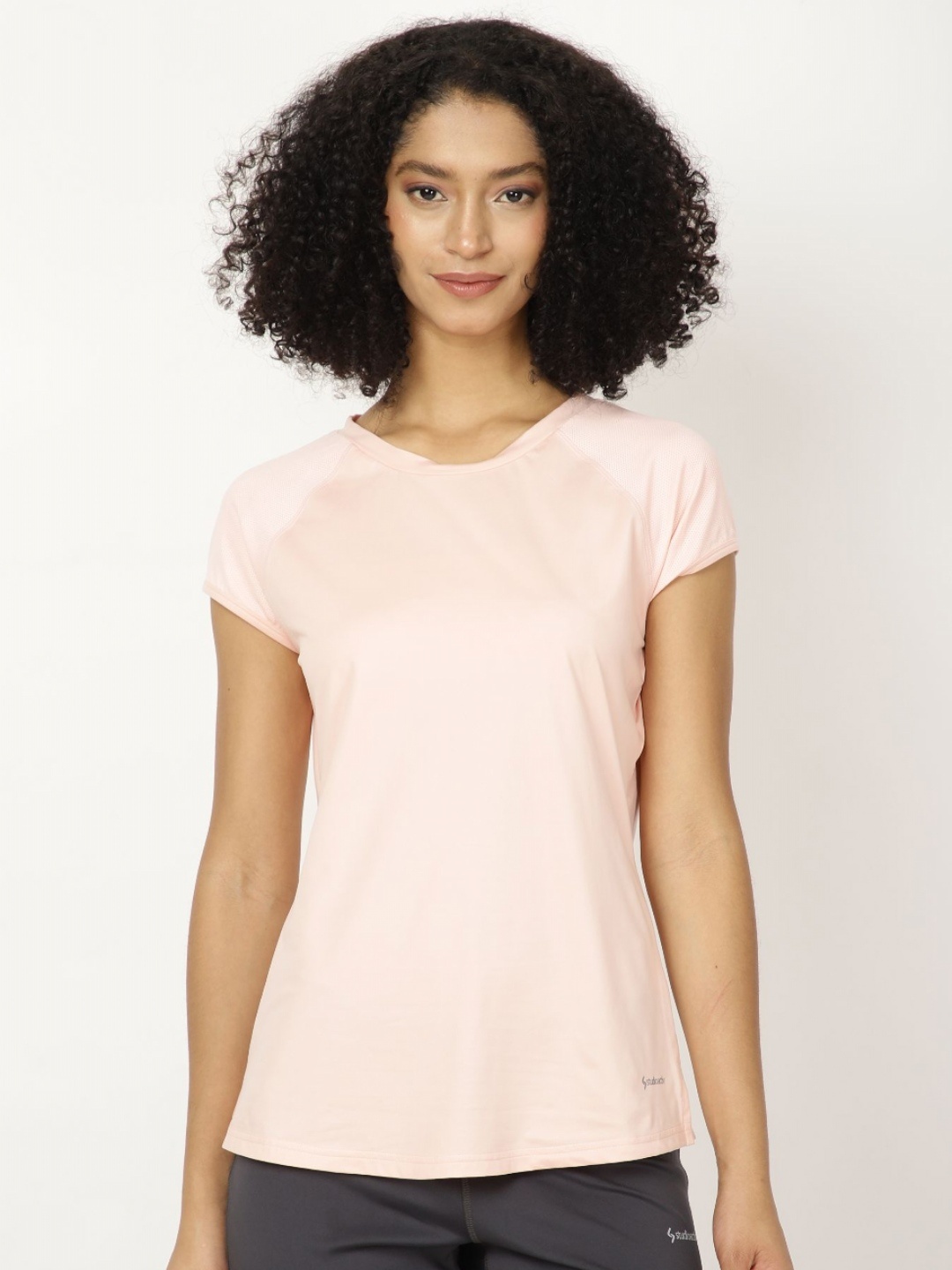 

STUDIOACTIV Women Short Sleeves Sport T-shirt, Peach