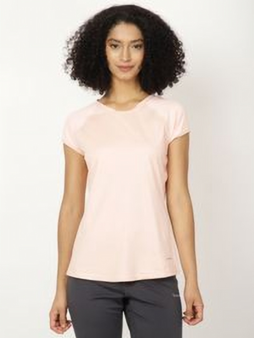 

STUDIOACTIV Women V-Neck Extended Sleeves Pockets T-shirt, Peach
