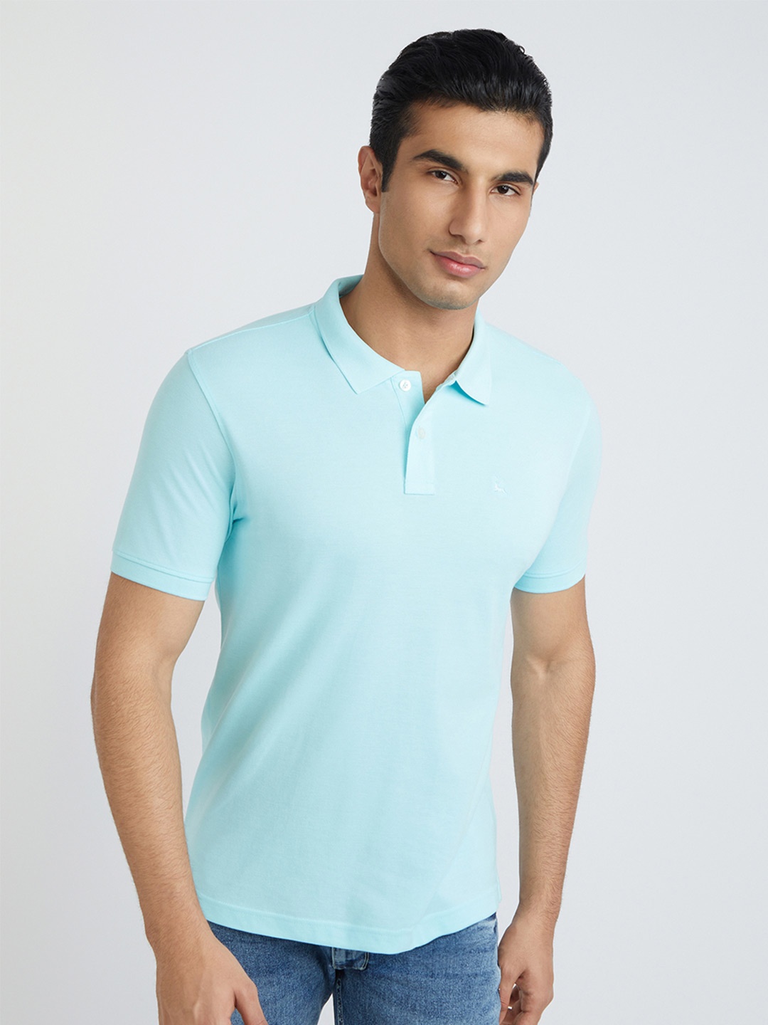 

Parx Men Polo Collar Solid T-shirt, Blue