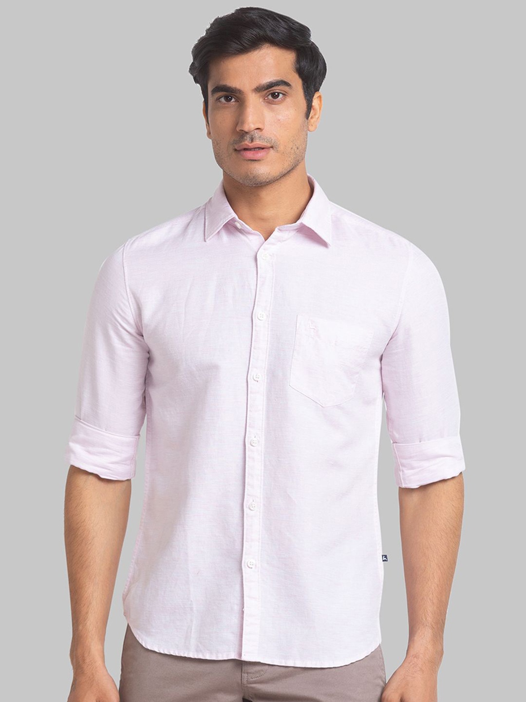 

Parx Men Solid Slim Fit Opaque Casual Shirt, Pink