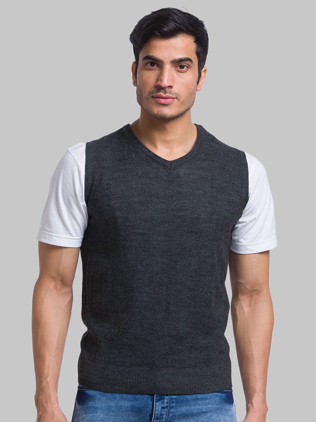 

Parx Men Sweater Vest, Grey