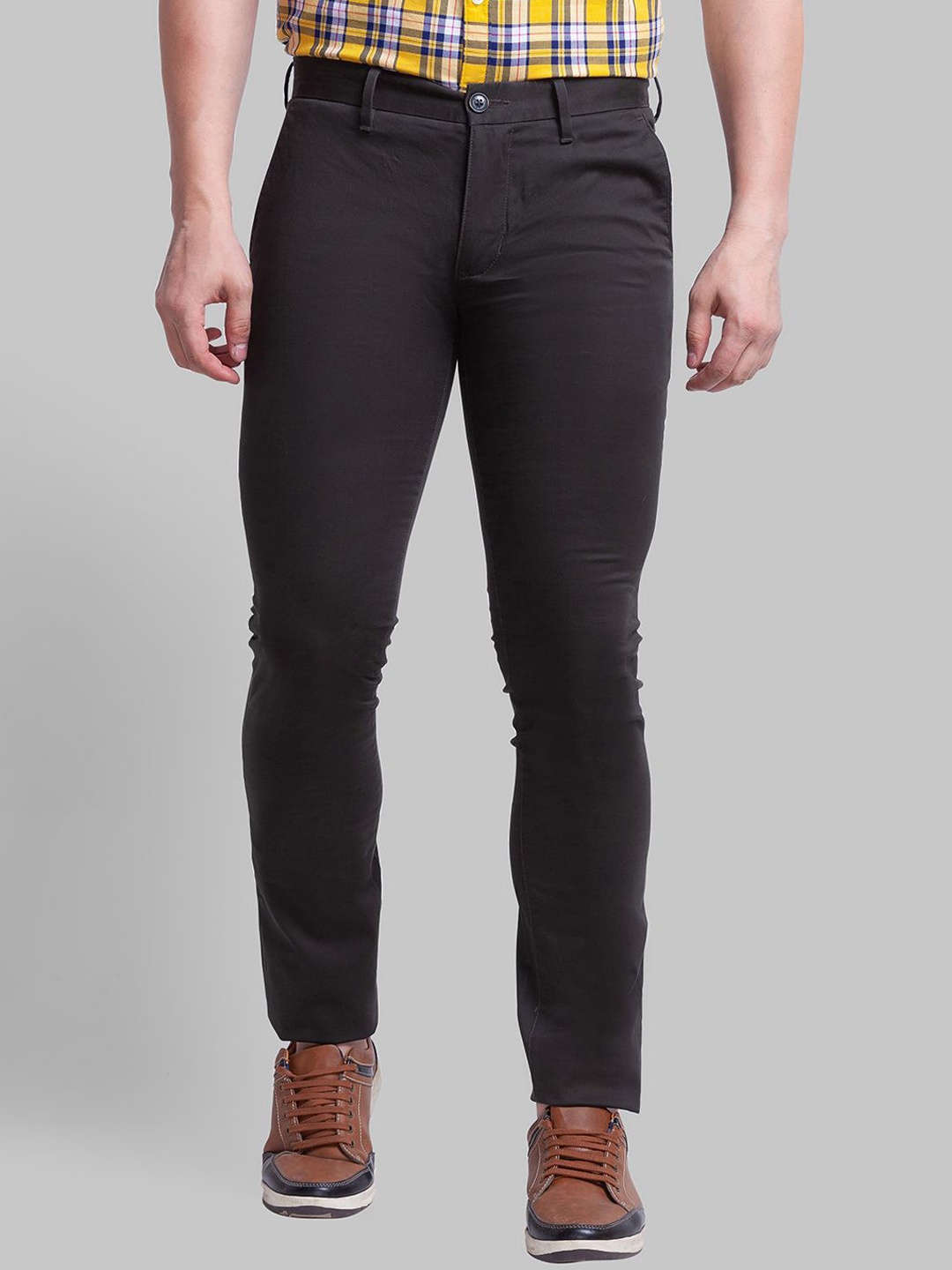

Parx Men Slim Fit Trousers, Green