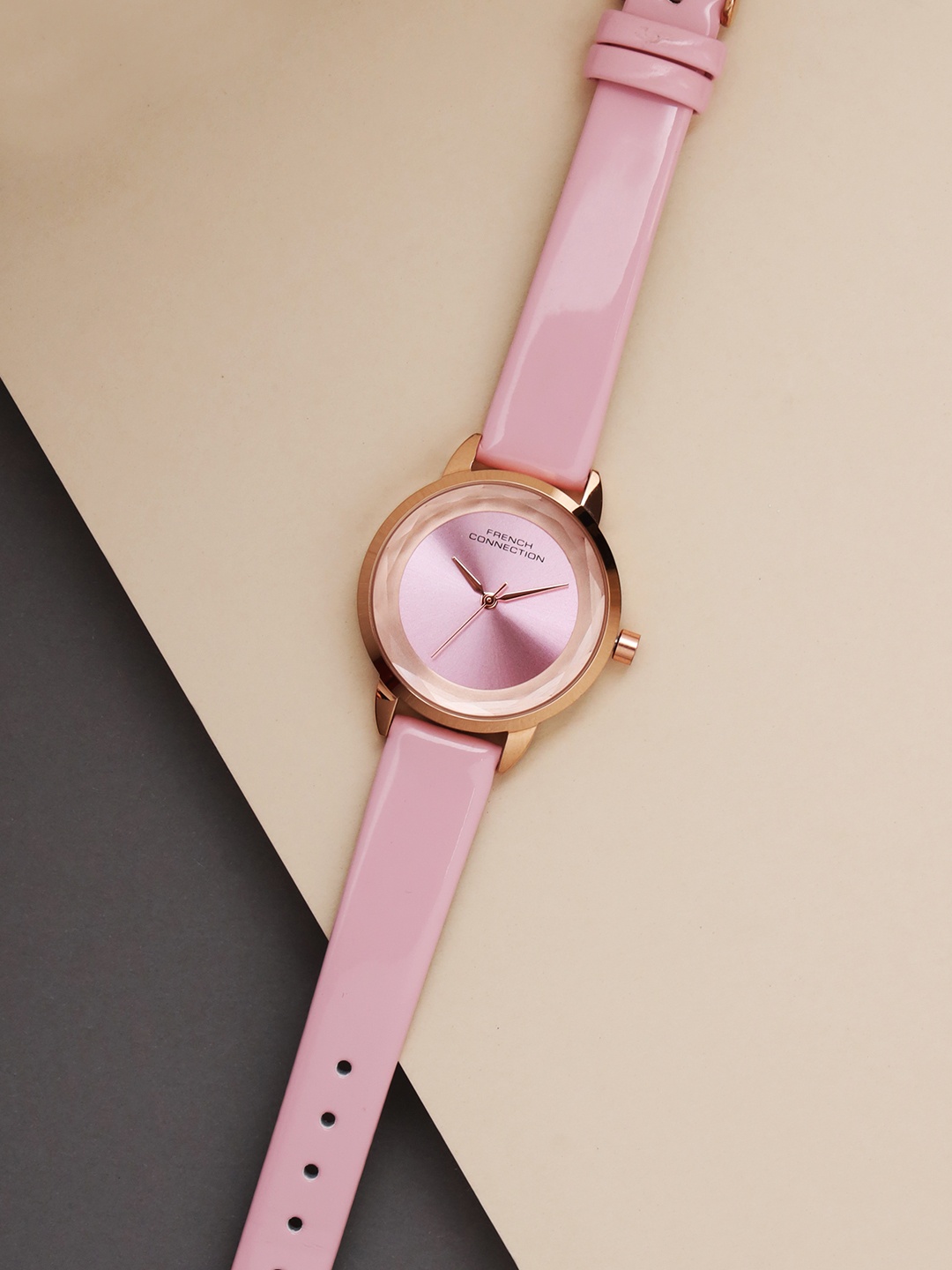 

French Connection Women Dial & Leather Straps Analogue Watch FCN077PL, Pink