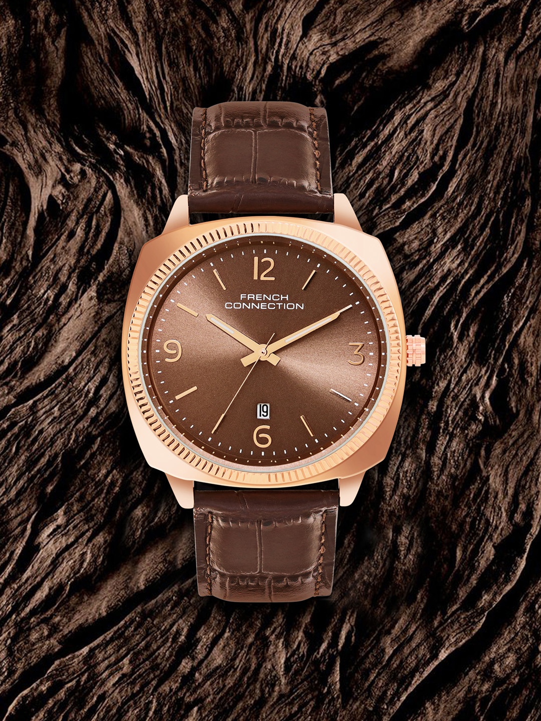 

French Connection Men Dial & Leather Straps Analogue Watch FCN084BRL, Brown