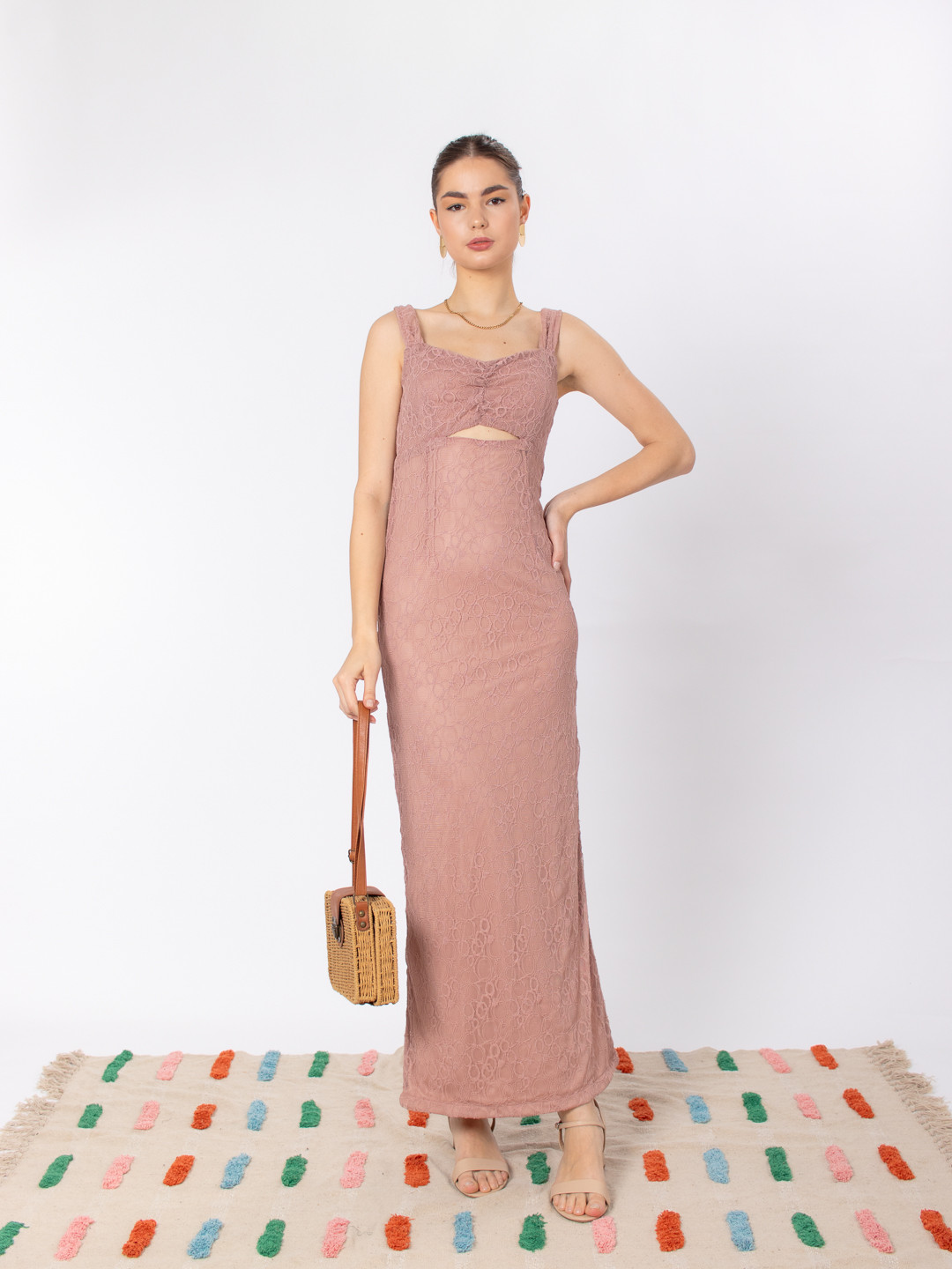 

Stylecast X Hersheinbox Lace Maxi Dress, Rose