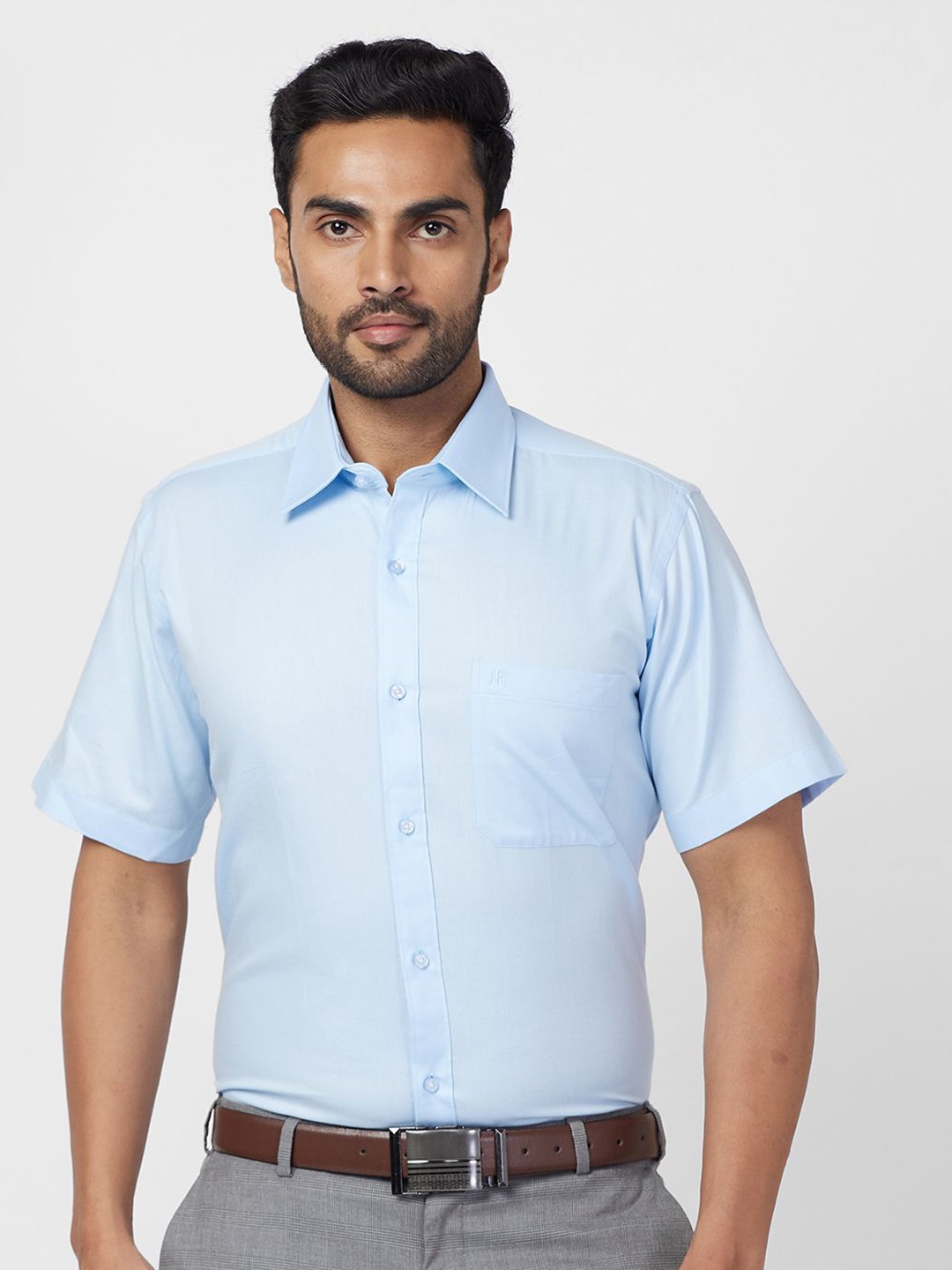 

Raymond Contemporary-Fit Cotton Formal Shirts, Blue