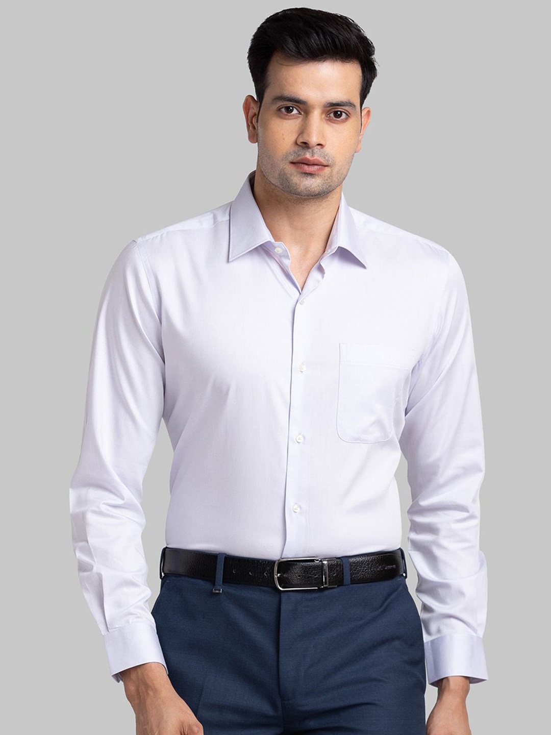 

Raymond Contemporary-Fit Cotton Formal Shirt, Violet