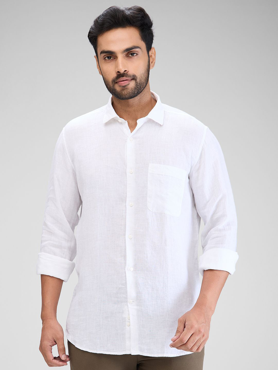 

Raymond Contemporary-Fit Cotton Casual Shirt, White