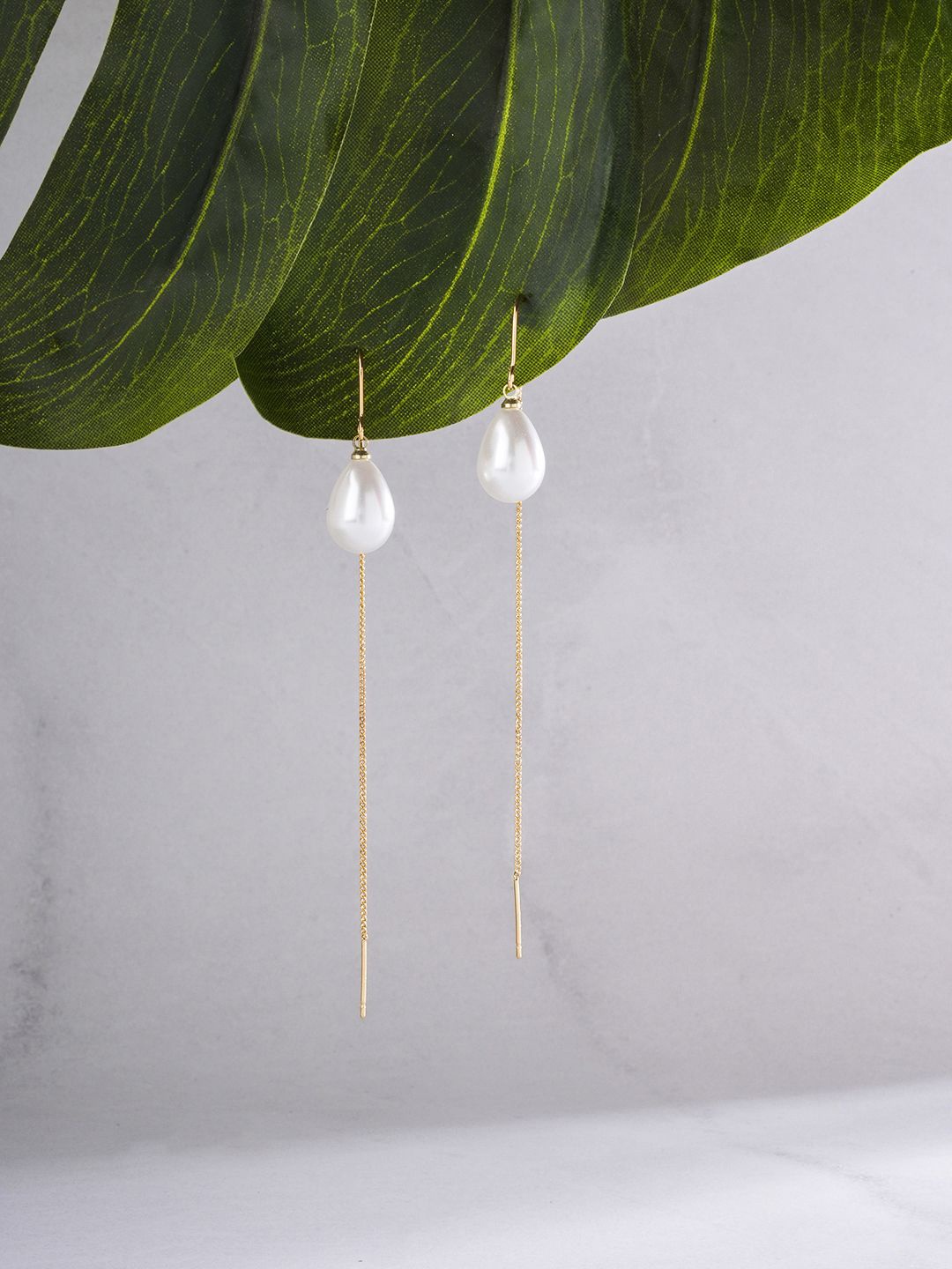 

EL REGALO Beaded Contemporary Drop Earrings, Gold