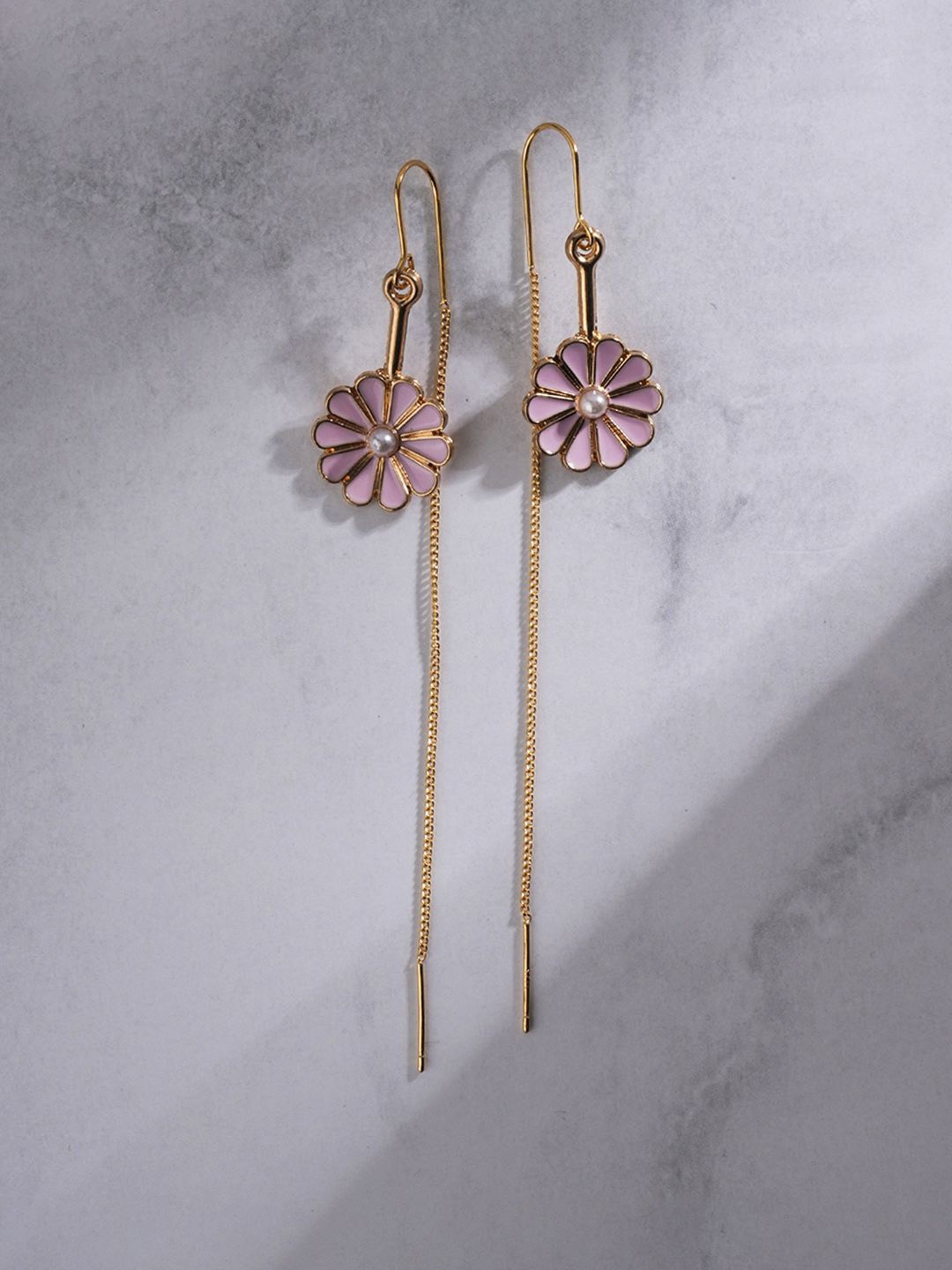 

EL REGALO Contemporary Drop Earrings, Pink