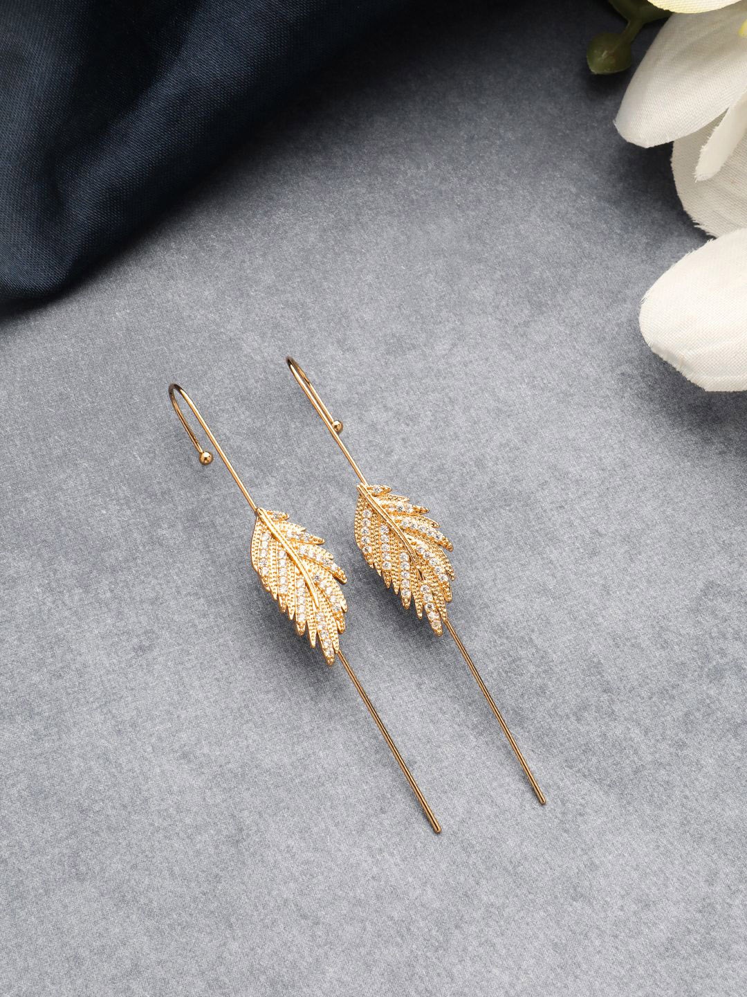 

EL REGALO Contemporary Drop Earrings, Gold