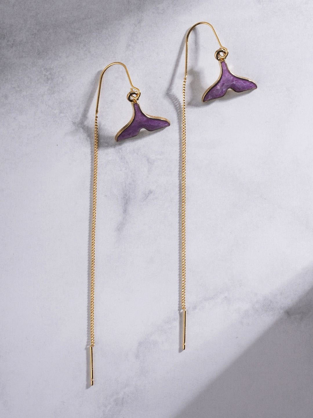

EL REGALO Tasselled Drop Earrings, Purple