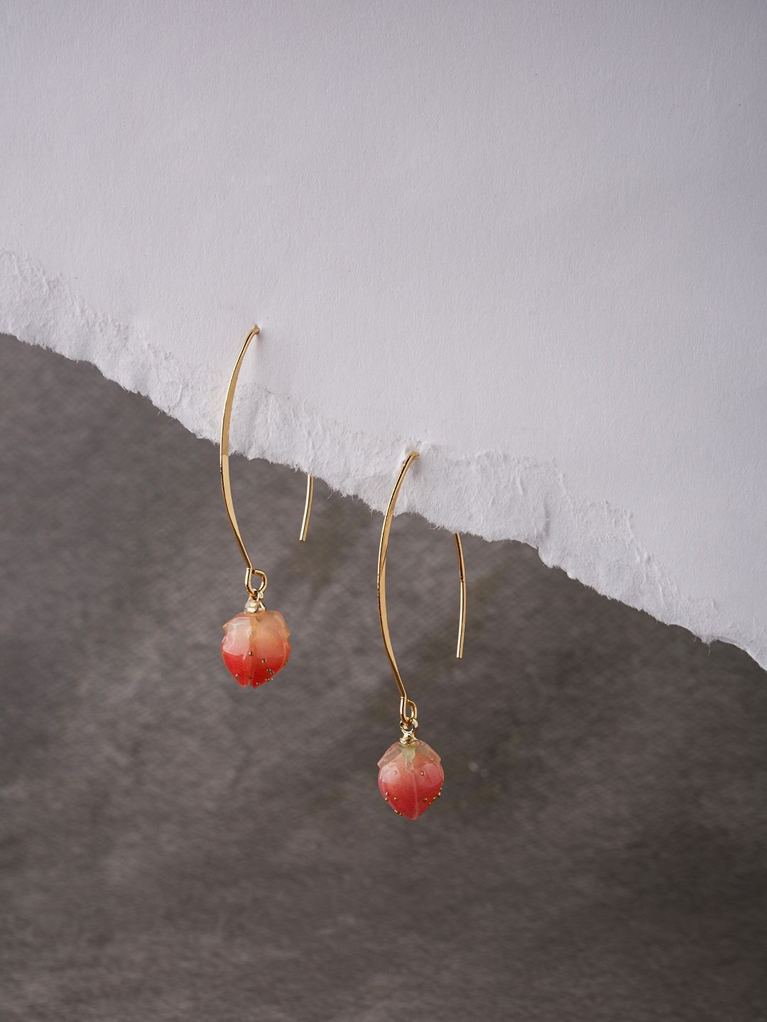 

EL REGALO Artificial Beads Drop Earrings, Gold