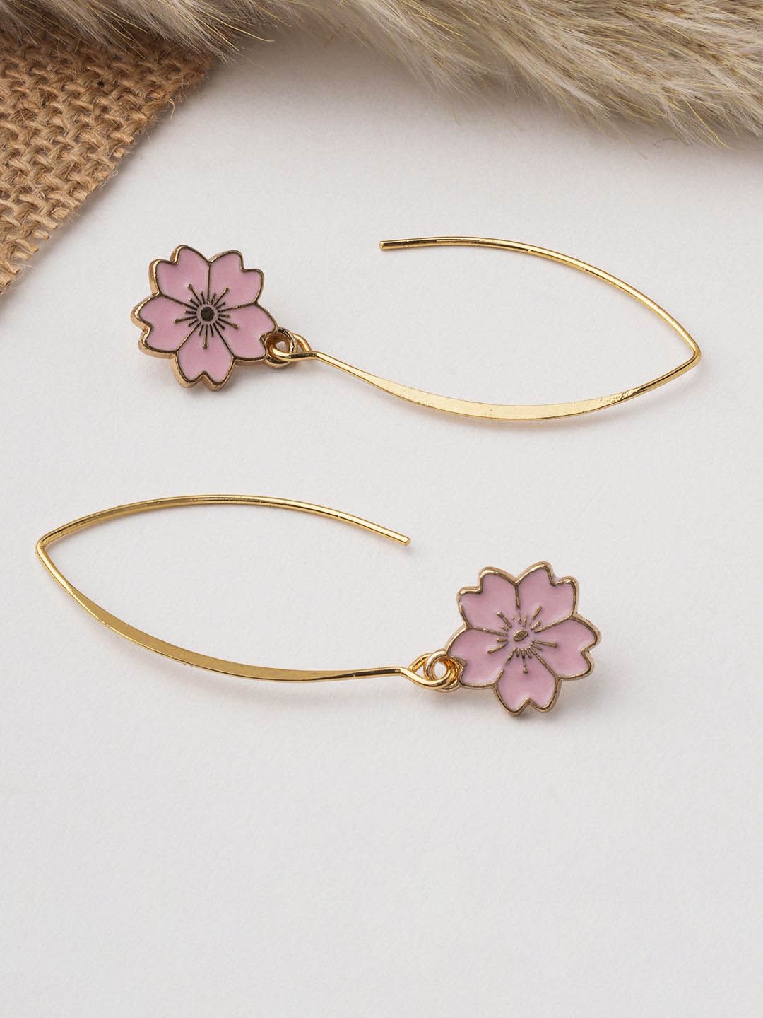 

EL REGALO Floral Drop Earrings, Gold