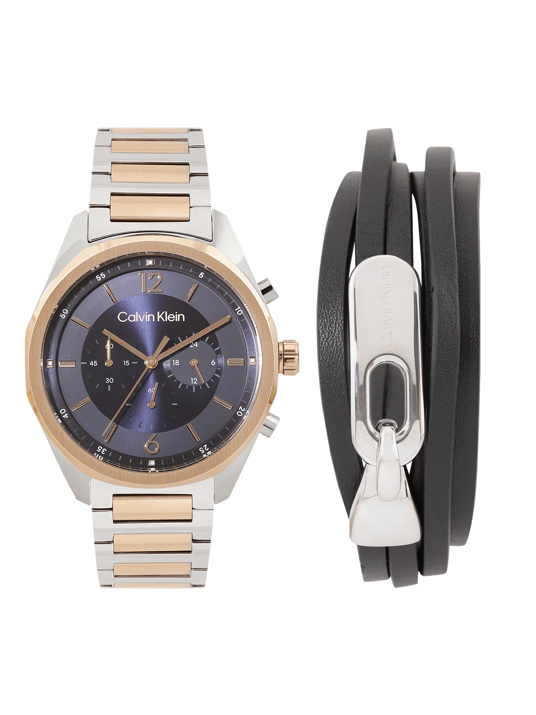 

Calvin Klein Men Force Chronograph Watch with Bracelet Gift Set - CKWBRS24, Blue