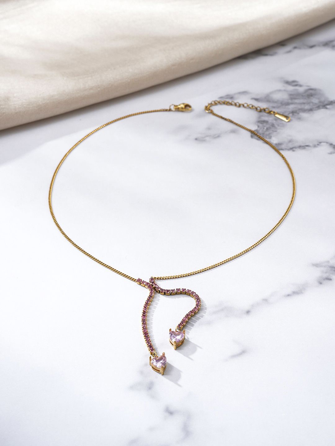 

EL REGALO Stone Studded Necklace, Gold