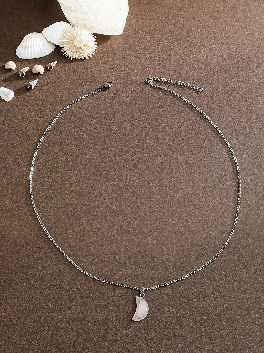

EL REGALO Stainless Steel Pendant With Chain, Silver