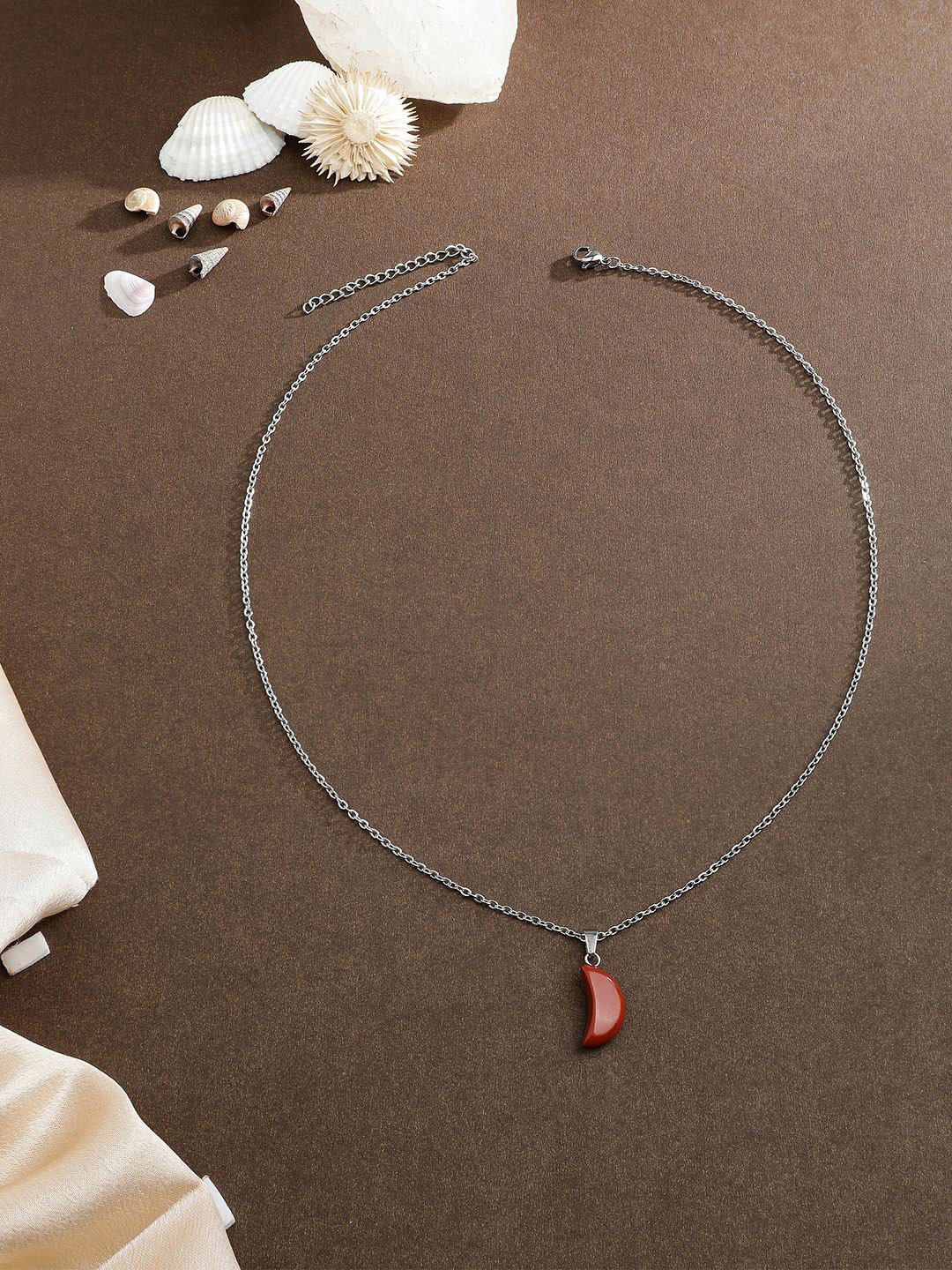 EL REGALO Stainless Steel Pendants with Chains, Silver