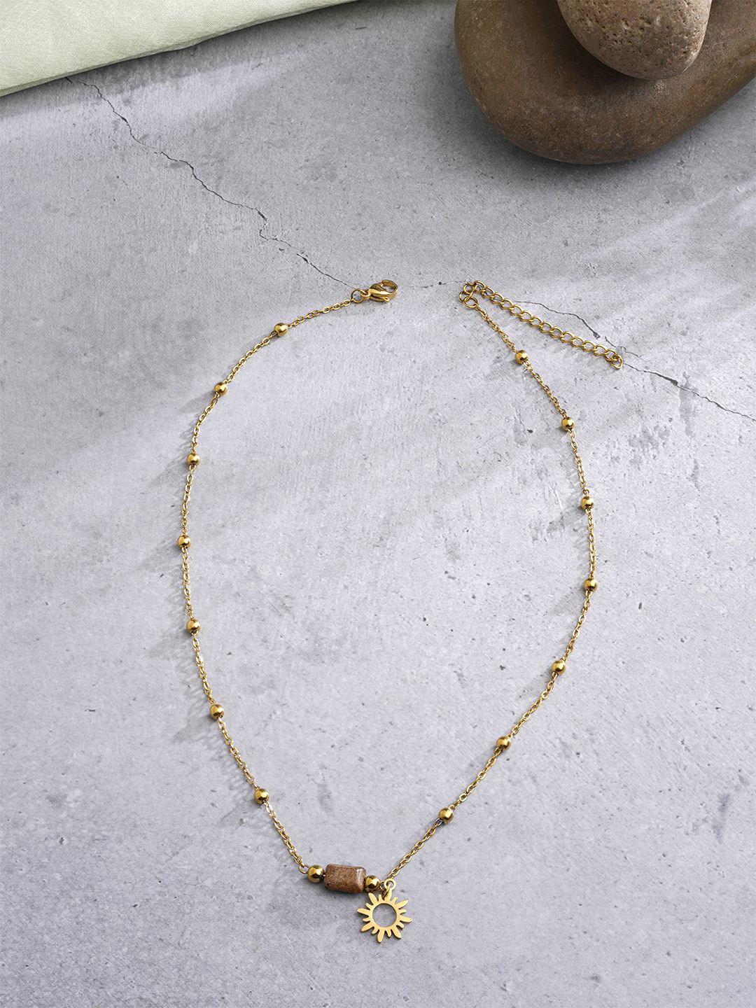 

EL REGALO Beaded Detail Chain, Gold