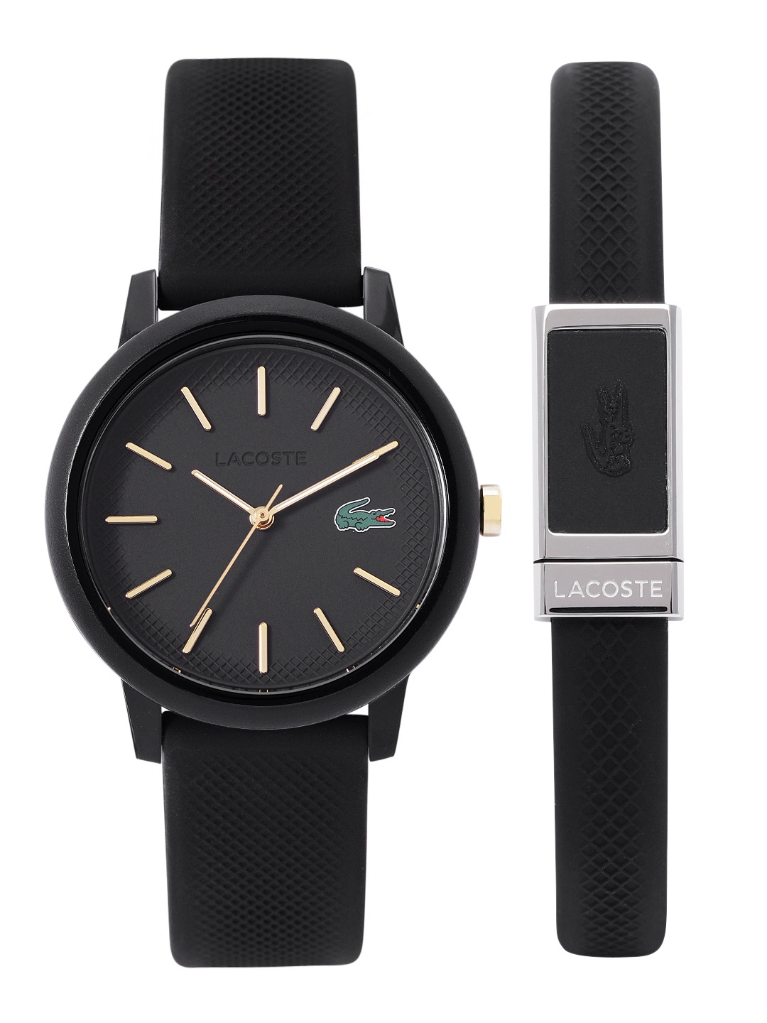 

Lacoste Men 12.12 Watch with Bracelet Gift Set - LCWBRS23, Black