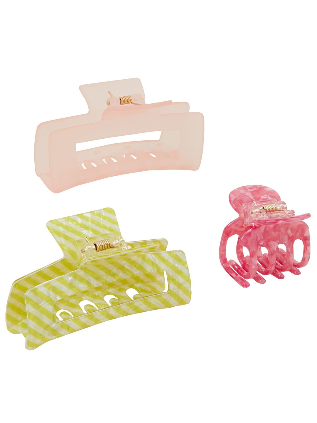 

Accessorize Women Set of 3 Claw Clip, Pink