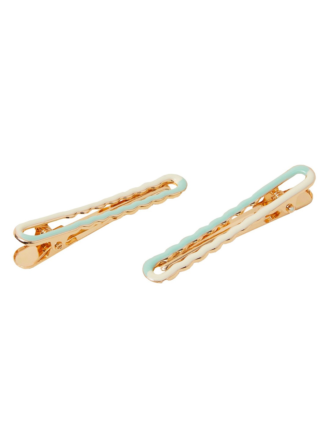 

Accessorize Women Set Of 2 Alligator Hair Clips, Cream
