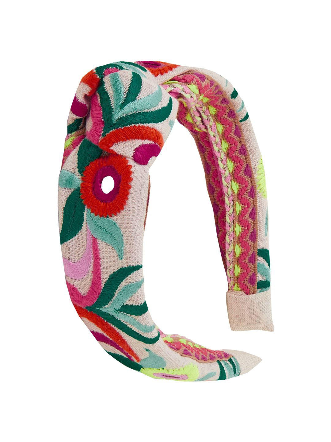 

Accessorize Women Floral Embroidered Embellished Headband, Off white