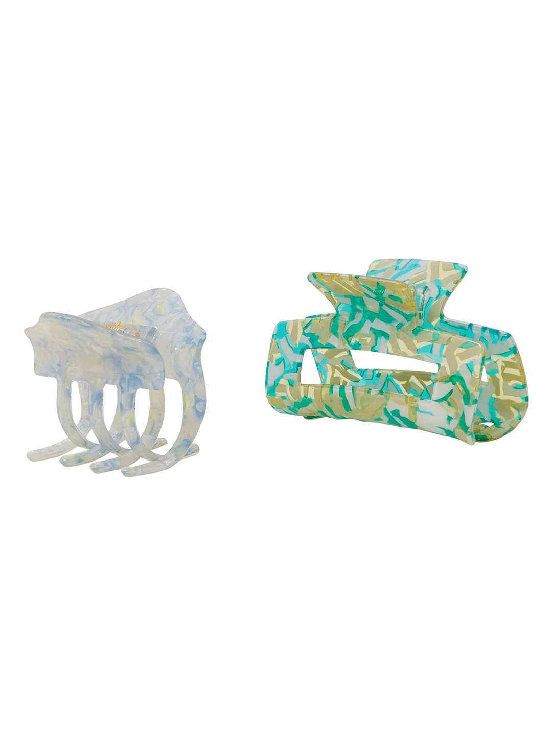 

Accessorize Women Set Of 2 Claw Clips, Green