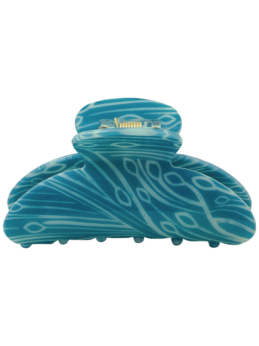 

Accessorize Women Printed Claw Clip, Teal