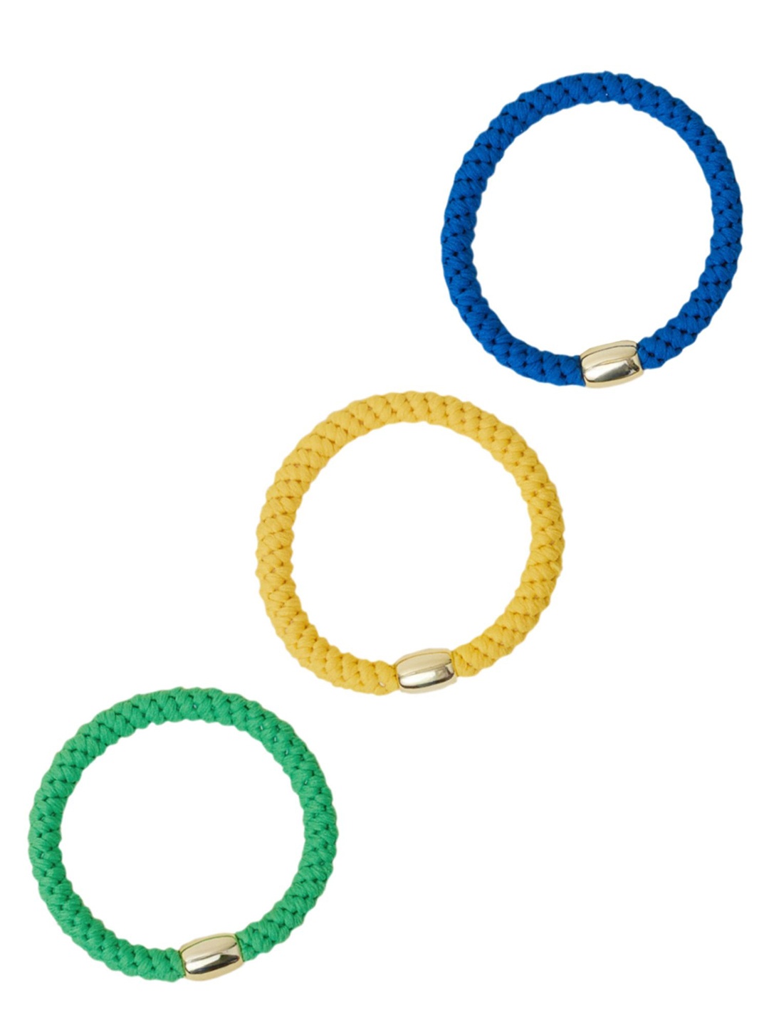 

Accessorize Women Set Of 3 Ponytail Holders, Blue