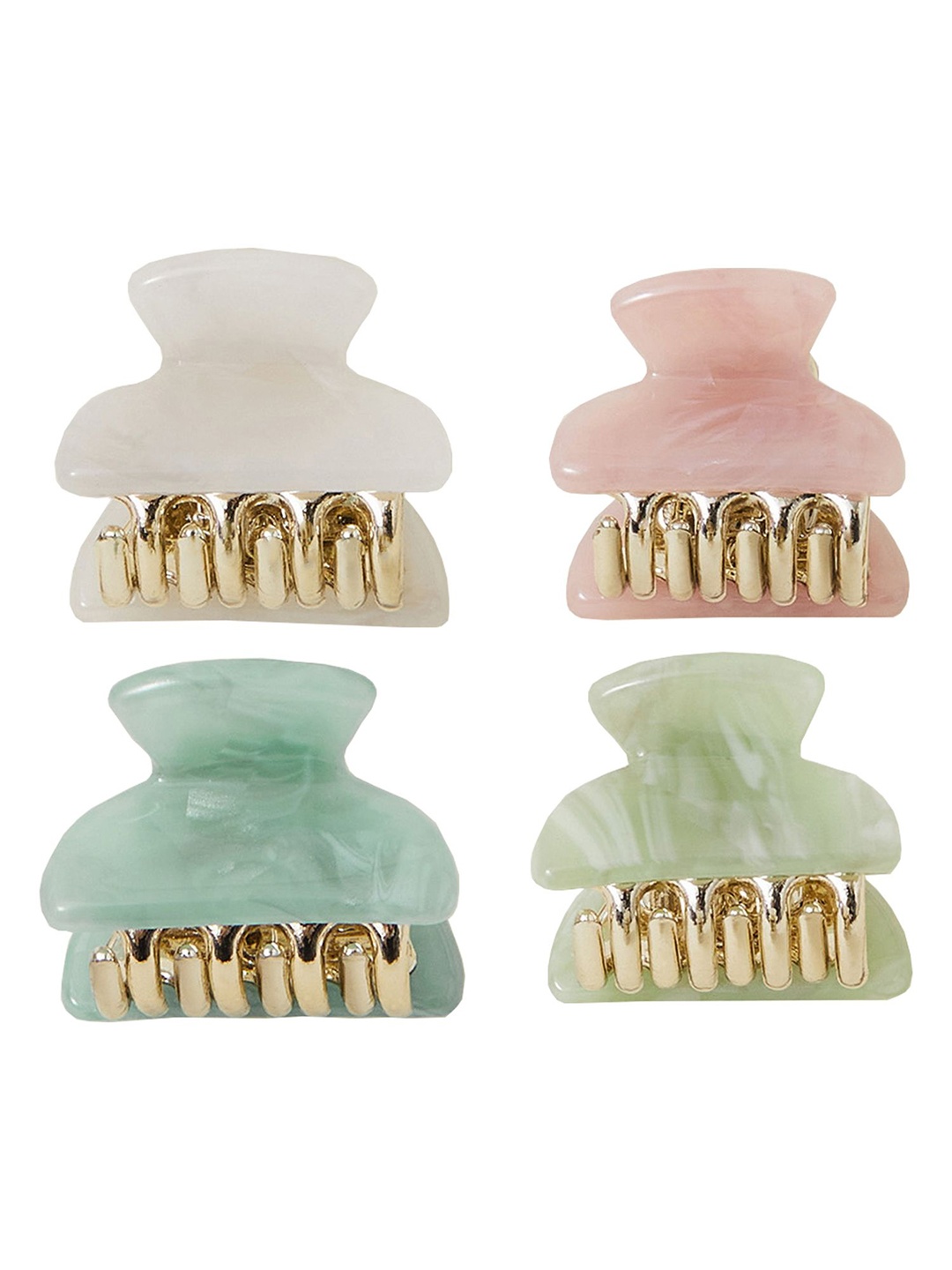 

Accessorize Women Set Of 4 Resin Claw Clips, Green