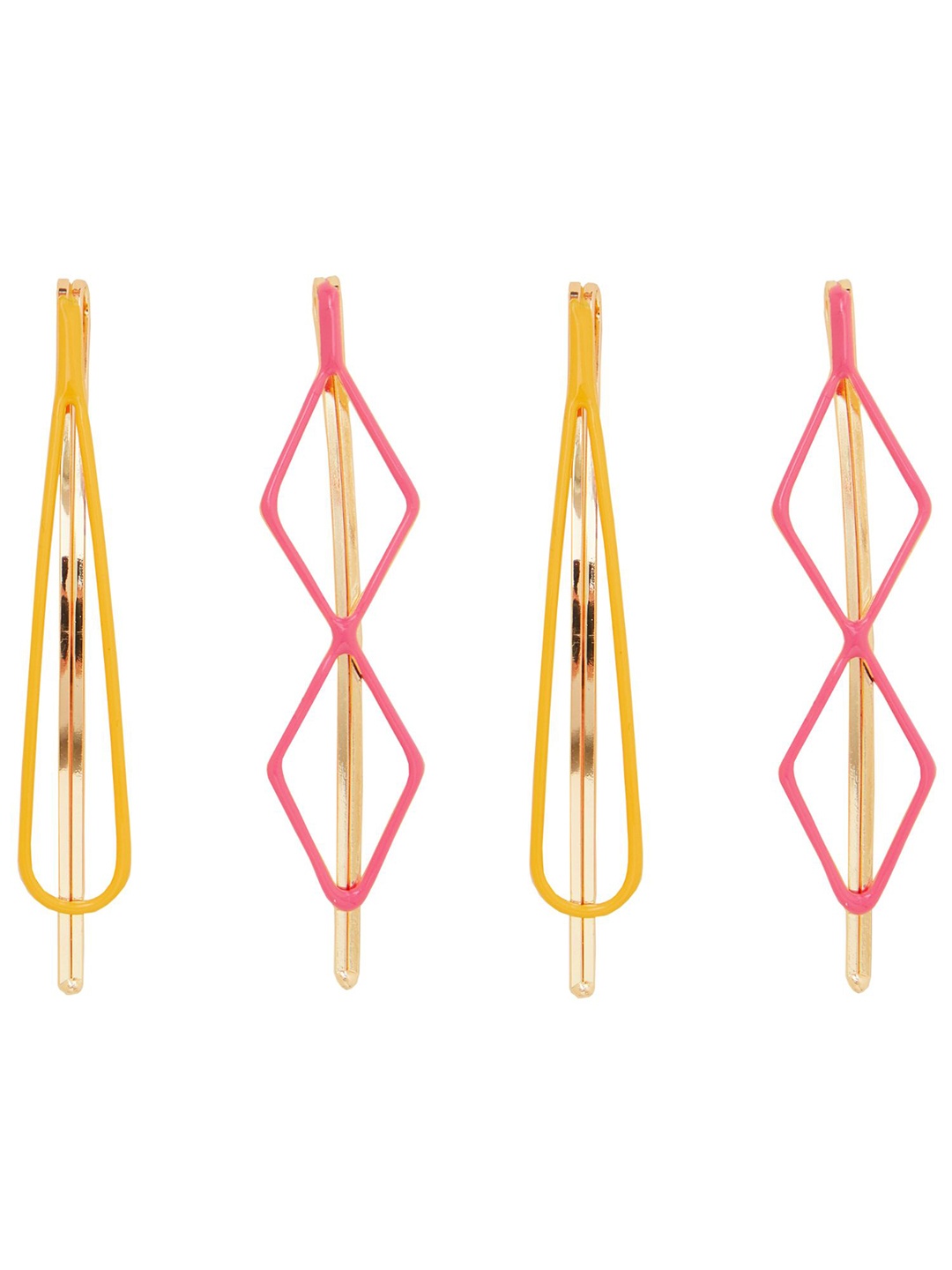 

Accessorize Women Set Of 4 Claw Clip, Pink