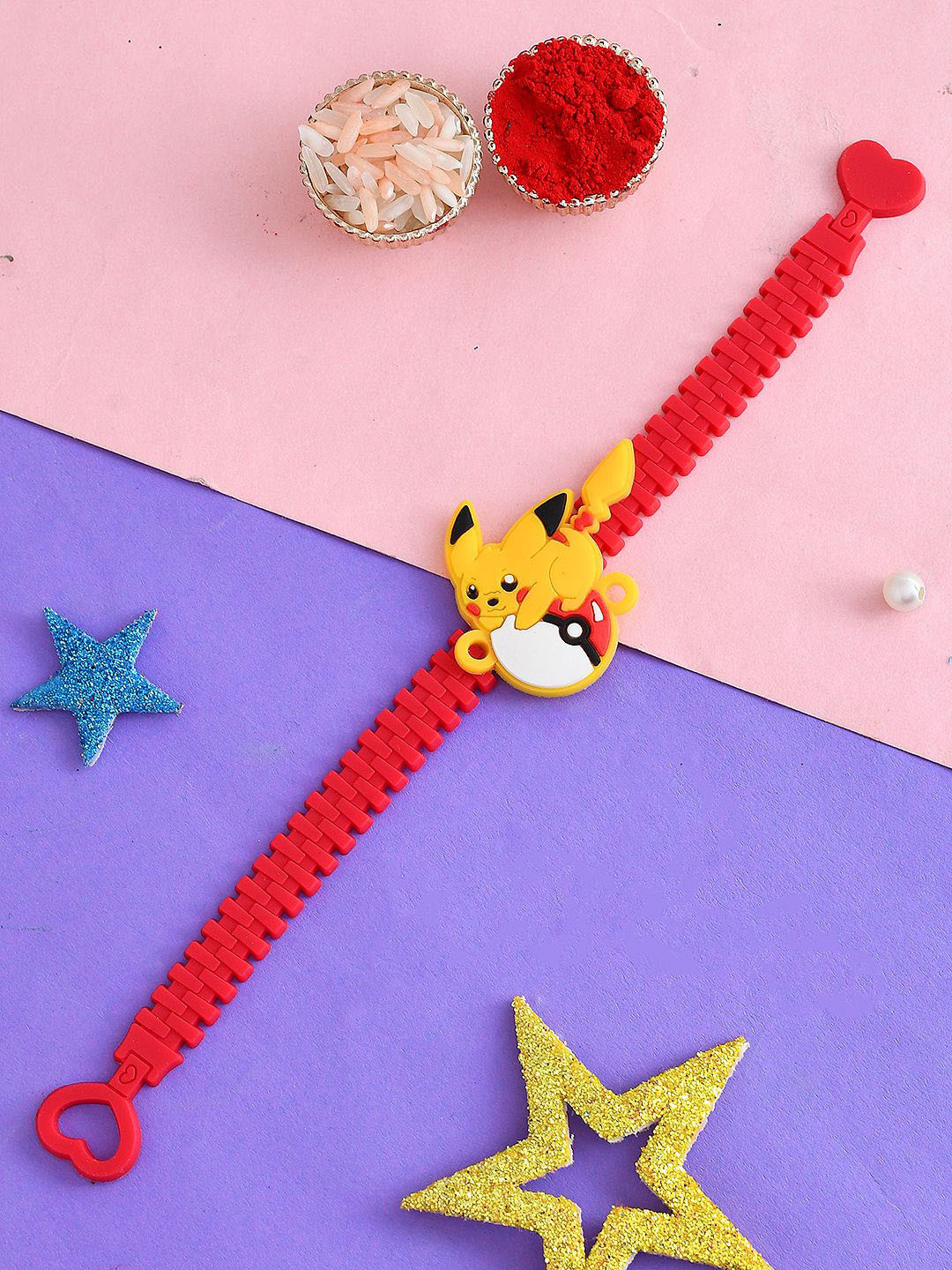 

Aapno Rajasthan Kids Pikachu Thread Rakhi, Red
