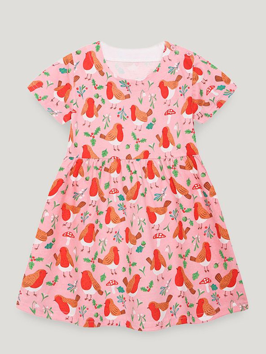 

StyleCast Printed Short Sleeves A-Line Dress, Red